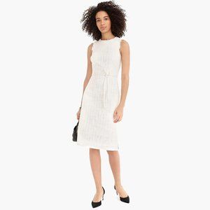 J. CREW Belted Sheath Dress Textured Tweed